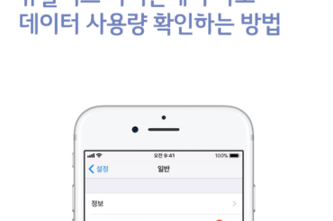아이폰에서 직접 데이터 사용량을 확인해 보세요.