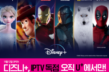 디즈니+도 역시 유플러스, IPTV독점으로 크고 즐겁게! 이벤트 참여하고 선물받자~