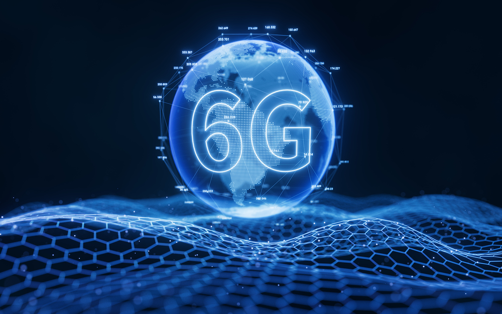6g concept, science and technology, 3d rendering.
