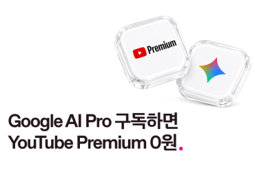 유독에서 구글 AI Pro와 YouTube Premium 더욱 합리적으로 즐기세요